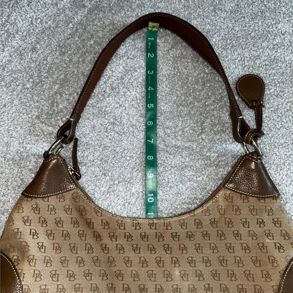 Dooney & Bourke Signature Tan and Brown Hobo Bag - Picture 8 of 15